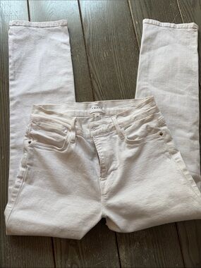 Frame Denim Women's White Skinny High-Rise Jeans